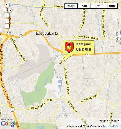 Campus Map & Location (Google Map) University of Krisnadwipayana Jakarta Nomor